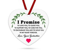 Christian Religious Gift for Godchild Religious Ceramic Hanging Christian Gifts for Women Men Kids Religious Gift from Godmother Baptism Gifts First Communion Gifts for Godson Goddaughter Godchild