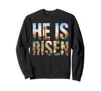 Christian Religious He is Risen Jesus Cross the Jesus Easter Sweatshirt