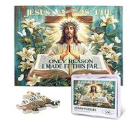 Christian Religious Puzzles for Adults 500 Pieces Jesus Bible Jigsaw Puzzles for Adults Inspirational Catholic Wooden Puzzle for Fun Family Game Motivational Toy Educational Intellectual