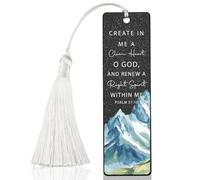 Christian Renewal Bookmark, Inspirational Gift for Believers, Uplifting Gift for Spiritual Readers, Spiritual Bookish Present, Unique Mountain & Scripture Design Bookmark, WCB70