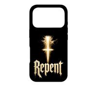 Christian Repent Faith Cross Bold Gift Case for iPhone 17 Pro