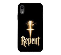 Christian Repent Faith Cross Bold Gift Case for iPhone XR