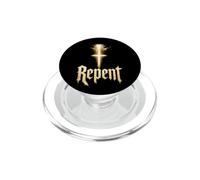 Christian Repent Faith Cross Bold Gift PopSockets PopGrip for MagSafe