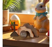 Christian Resurrection Ornament - Easter Religious Wooden, Easter Nativity Display Set | Wooden Holiday Tabletop Ornament, Spiritual Religious Celebration Figurine, Holytable For House Chapel Altar