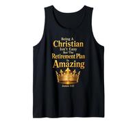 Christian Retirement Plan James 1:12 Funny Faith Gift Tank Top