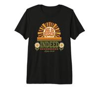 Christian Retro 70s Graphic He is Risen Indeed Vintage Premium T-Shirt