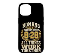 Christian Romans 8:28 All Things Work Together Verse Gift Case for iPhone 15