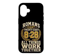 Christian Romans 8:28 All Things Work Together Verse Gift Case for iPhone 16