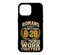 Christian Romans 8:28 All Things Work Together Verse Gift Case for iPhone 16 Pro Max