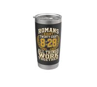 Christian Romans 8:28 All Things Work Together Verse Gift Stainless Steel Insulated Tumbler