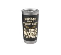 Christian Romans 8:28 All Things Work Together Verse Gift Stainless Steel Insulated Tumbler