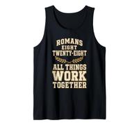 Christian Romans 8:28 All Things Work Together Verse Gift Tank Top