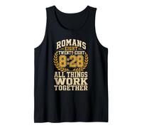Christian Romans 8:28 All Things Work Together Verse Gift Tank Top