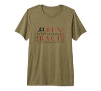 Christian Runner - Hebrews 12:1 Faith & Running Endurance Premium T-Shirt