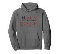 Christian Runner - Hebrews 12:1 Faith & Running Endurance Pullover Hoodie