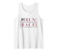 Christian Runner - Hebrews 12:1 Faith & Running Endurance Tank Top