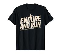 Christian Runner Living Hebrews Twelve One Endurance Verse T-Shirt