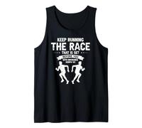 Christian Running Bible Verse Hebrews Twelve One Inspired Tank Top