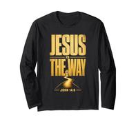 Christian Rustic Cross Jesus is The Way John 14:6 Long Sleeve T-Shirt