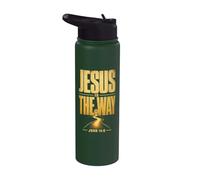 Christian Rustic Cross Jesus is The Way John 14:6 Stainless Steel Insulated Water Bottle