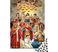 Christian Saints Group 1000 Piece Jigsaw Puzzle Set for Puzzle Collectors Thick Recycled Paper Home Decor Wall Art Gift for Couples Decorative Jigsaw Puzzle 52x38cm/1000pcs