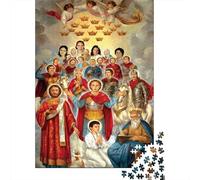Christian Saints Group Thick Cardboard Jigsaw Puzzle Bundle Family Puzzle Lovers Stress Relief Puzzle for Senior Enthusiasts 38x26cm/1000pcs