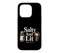 Christian Salty And Lit Matthew 5:13 Bible Verse Gift Case for iPhone 15 Pro