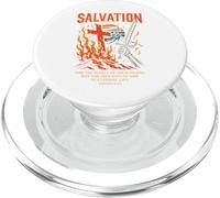 Christian Salvation Cross Retro Romans 6:23 Bible Verse Art PopSockets PopGrip for MagSafe