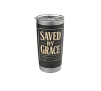 Christian Saved By Grace Ephesians 2:8 Bible Verse Gift Stainless Steel Insulated Tumbler