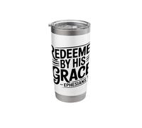 Christian Saved Redeemed By His Grace Ephesians 1:7 Jesus Stainless Steel Insulated Tumbler