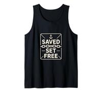 Christian Saved Set Free Anchor Chain Faith Tank Top