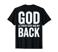Christian Saying (Back Design) God At Every Step Has My Back T-Shirt