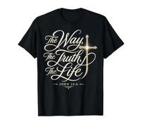 Christian Scripture Cross Design John 14:6 T-Shirt