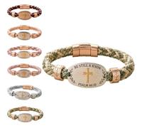 Christian Scripture Faith Bracelet Collection, Bible Verse Bracelet (46:10)