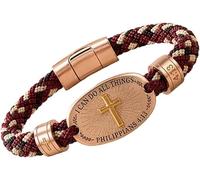 Christian Scripture Faith Bracelet Collection, Bible Verse Cross Bracelet，A