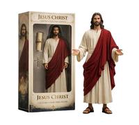 Christian Sculpture - Jesus Christ Figurine 1:6 Scale Religious Spiritual Resin Holy Redeemer Statue Prayer | Christmas House, Apartment, Entryway, Desk, Bookcase