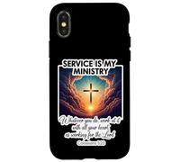 Christian Service Is My Ministry Serving Others Jesus Christ Case for iPhone X/XS