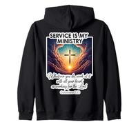Christian Service Is My Ministry Serving Others Jesus Christ Zip Hoodie