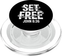 Christian Set Free John 8:36 Inspirational Message PopSockets PopGrip for MagSafe