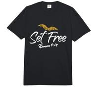 Christian - Set Free Romans 6:18 - Christian's Bible Verse Comfort Colors Adult Heavyweight T-Shirt