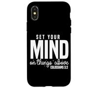 Christian Set Your Mind on Things Above Colossians 3:2 Case for iPhone X/XS