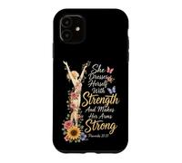 Christian She Dresses Herself With Strength Gift Case for iPhone 11