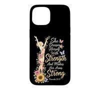 Christian She Dresses Herself With Strength Gift Case for iPhone 15