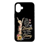 Christian She Dresses Herself With Strength Gift Case for iPhone 16 Plus