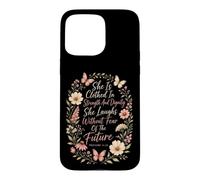 Christian She Is Clothed In Strength Proverbs 31 Woman Gift Case for iPhone 15 Pro Max