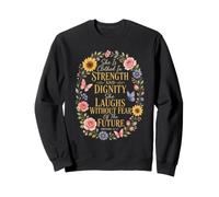 Christian She Is Clothed In Strength Proverbs 31 Woman Gift Sweatshirt