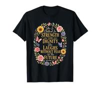 Christian She is Clothed in Strength Proverbs 31 Woman Gift T-Shirt