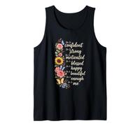 Christian She is Confident Strong Blessed Woman Faith Gift Tank Top
