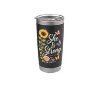 Christian She is Strong Proverbs 31 Woman Gift Stainless Steel Insulated Tumbler