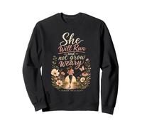 Christian She Will Run And Not Grow Weary Gift Sweatshirt